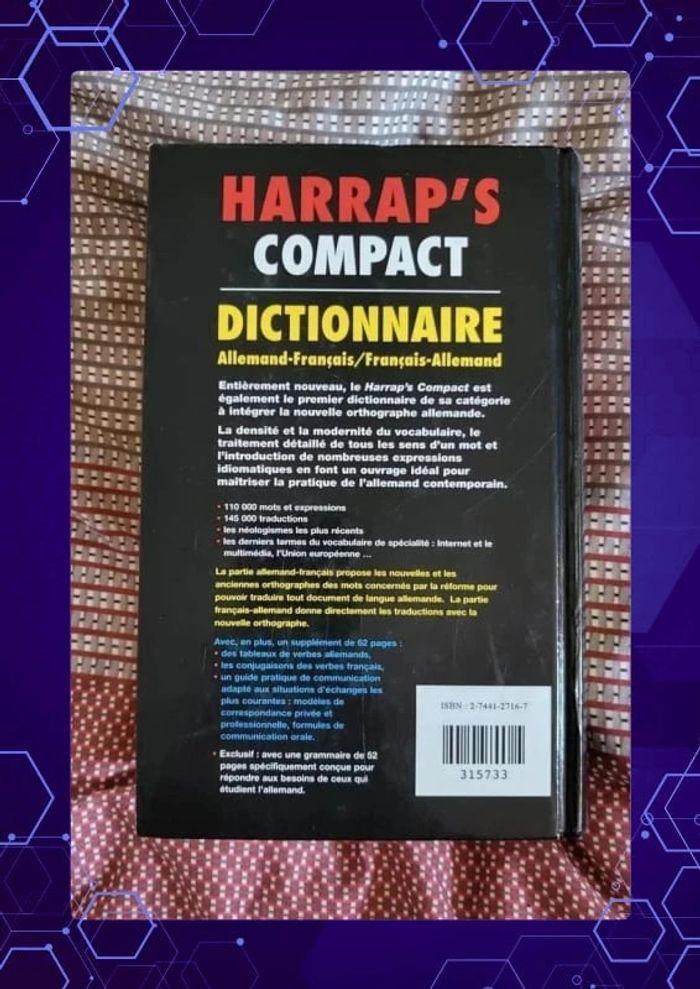 💦 Dictionnaire Harrap's Francais Allemand - photo numéro 2