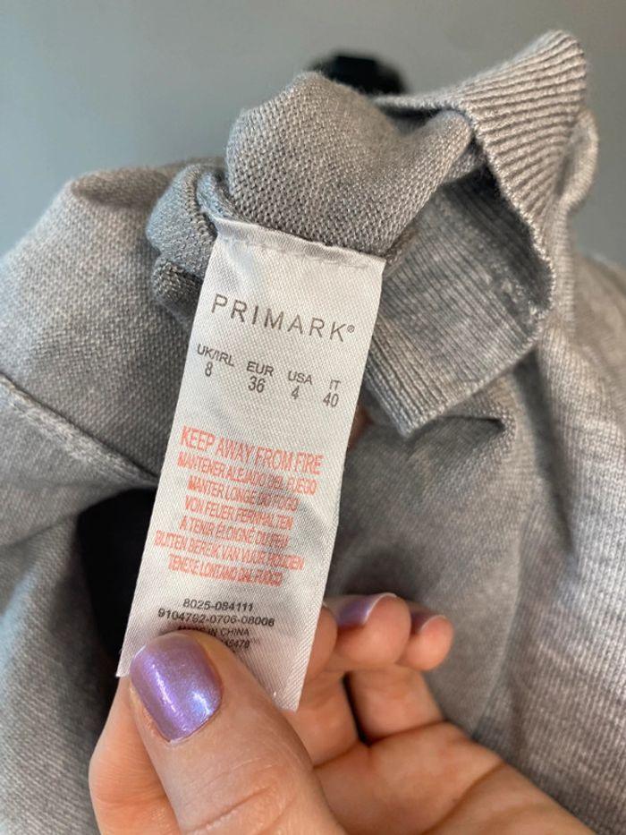 Pull fin avec noeud dans le dos gris Primark taille S / 36 - photo numéro 12