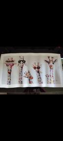 Toile motifs girafes