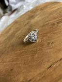 SOLDE -25% Bague en métal argenté avec strass blanc