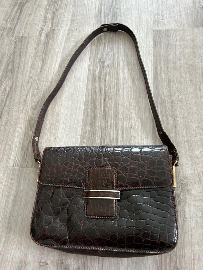 Sac Vintage cuir marron - photo numéro 4