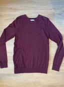 Pull col V bordeaux Jules taille XS