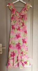 Robe fleuris rose et verte Taille 1