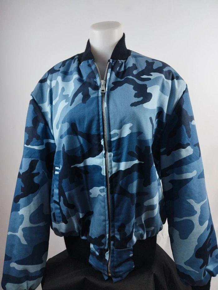 Veste bomber camouflage bleu - Taille XL - photo numéro 1