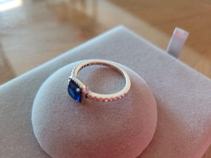 Bague Halo Bleu Carré Scintillant pandora taille 54 - photo numéro 7