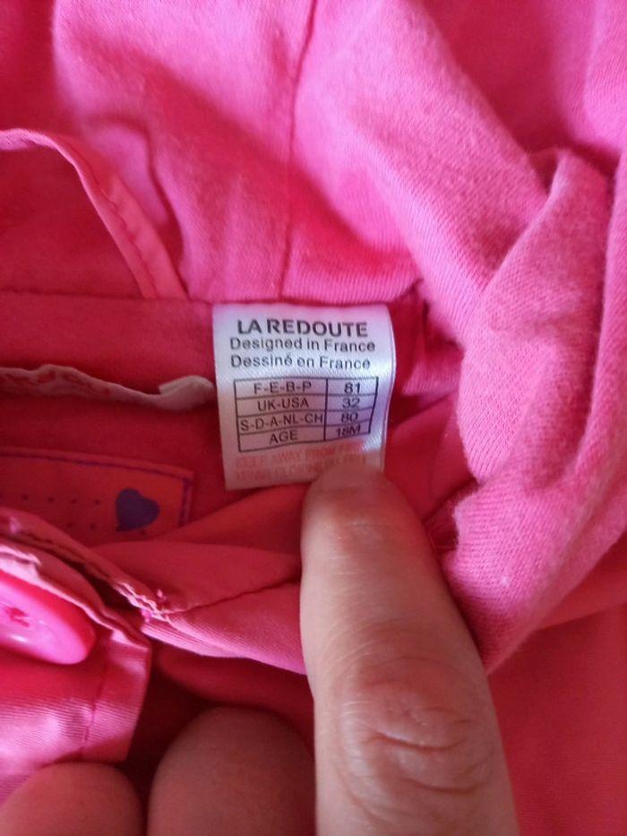 Veste manteau léger trench 18 mois rose imperméable - photo numéro 3