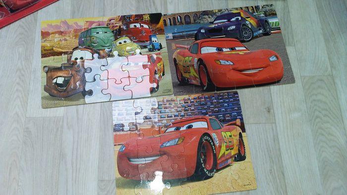 Boite de 3 puzzles Cars en bois - photo numéro 1