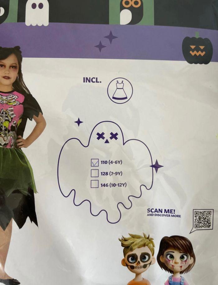 Déguisement Halloween taille 5 ans 110 cm - photo numéro 2