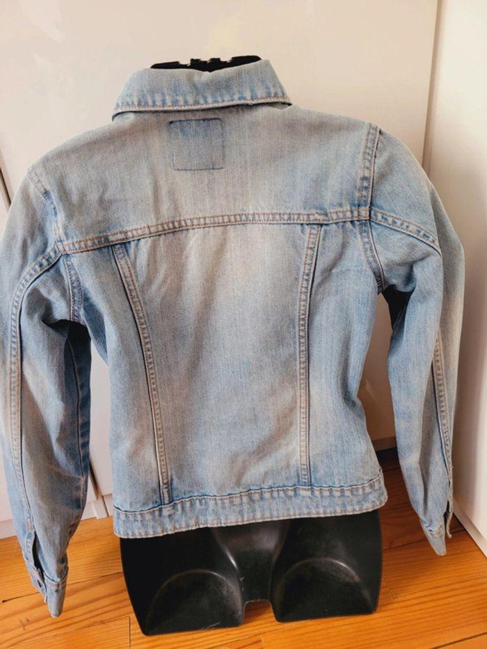 Veste jeans bleu délavé taille XS 34 - photo numéro 5