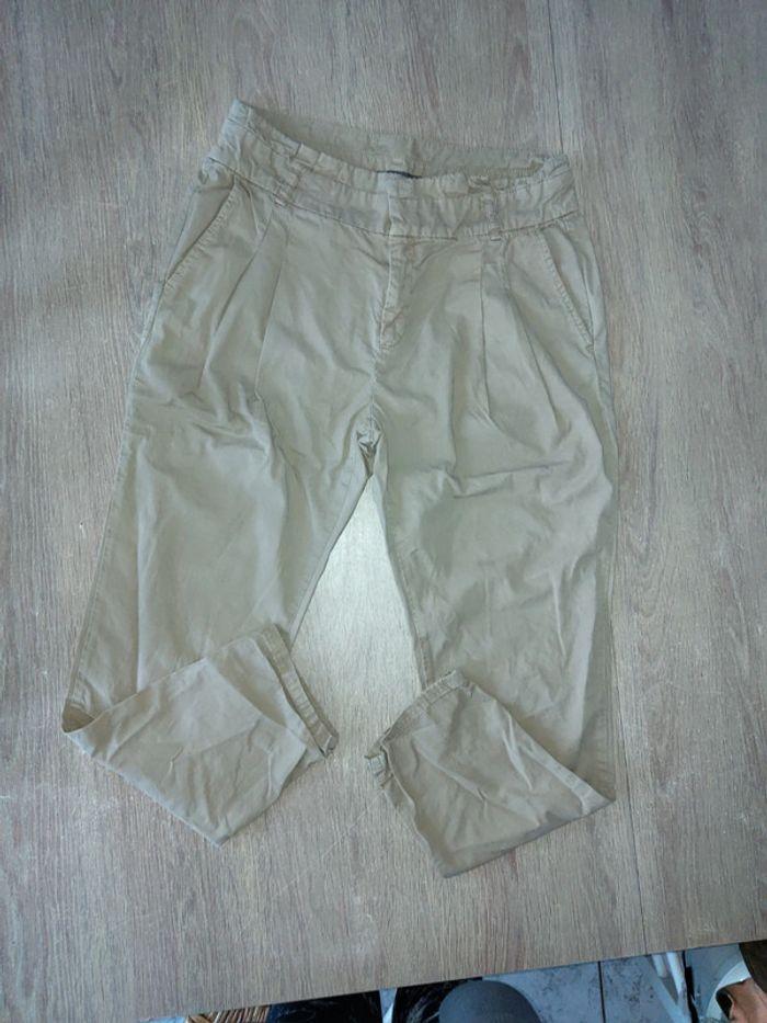 Pantalon Chino Zara beige taille 38 - photo numéro 1