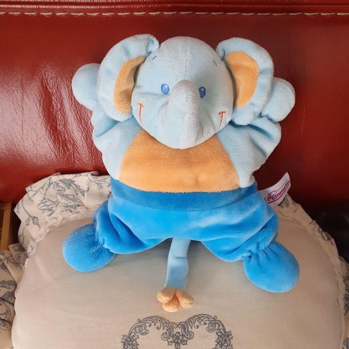 Doudou moelleux Bébé Éléphant *Pommette - photo numéro 2