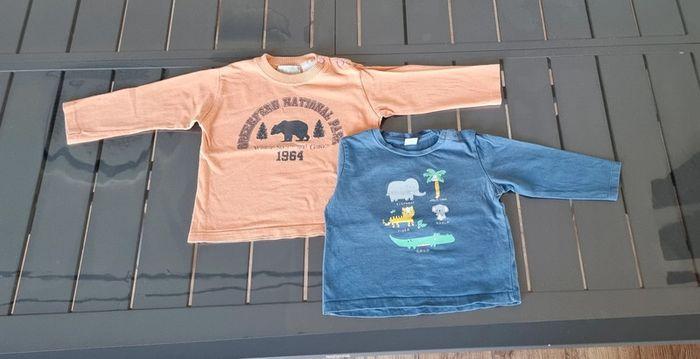 Lot de 2 t-shirts 18 mois manche longues - photo numéro 1