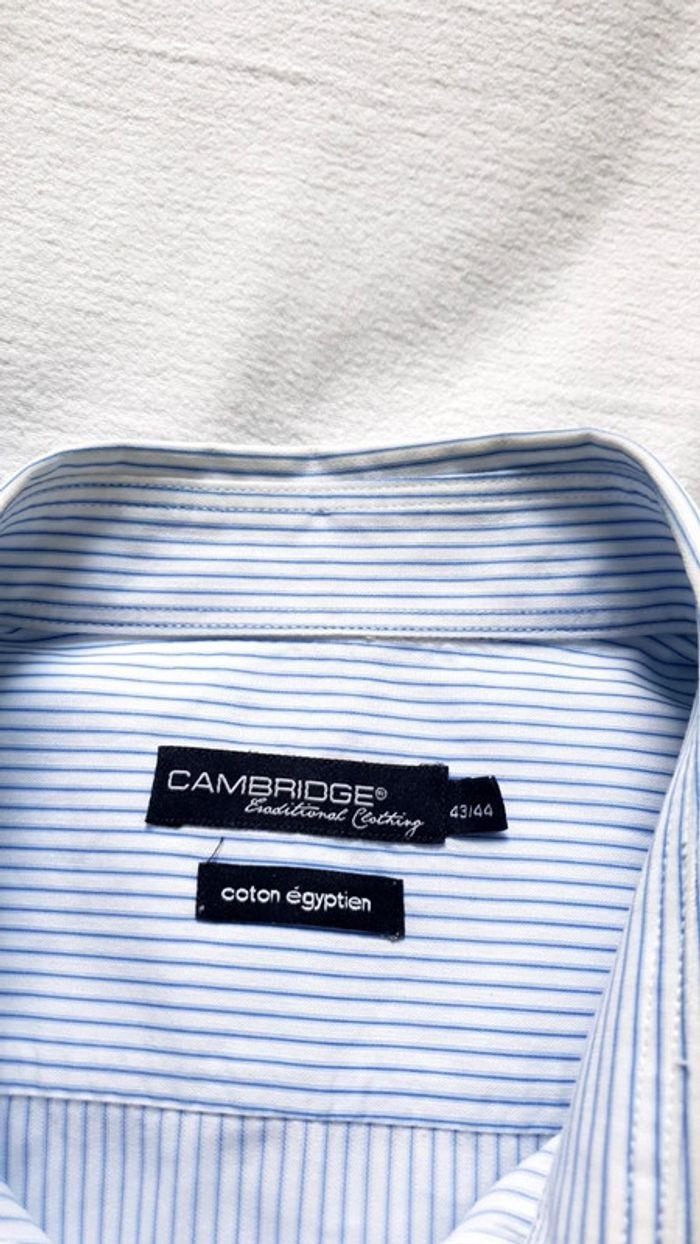 Chemise rayé blanche et bleu Cambridge 43/44 - photo numéro 5