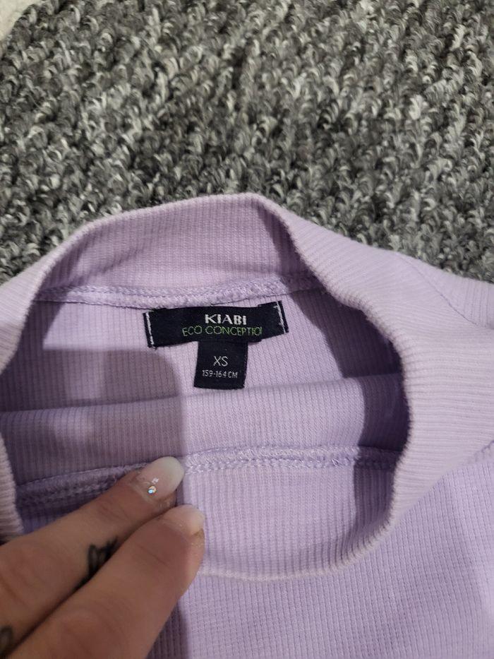 Petit pull violet taille xs très bon état marque kiabi - photo numéro 3