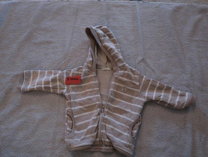 Veste à capuche zippé Benetton Baby - photo numéro 1