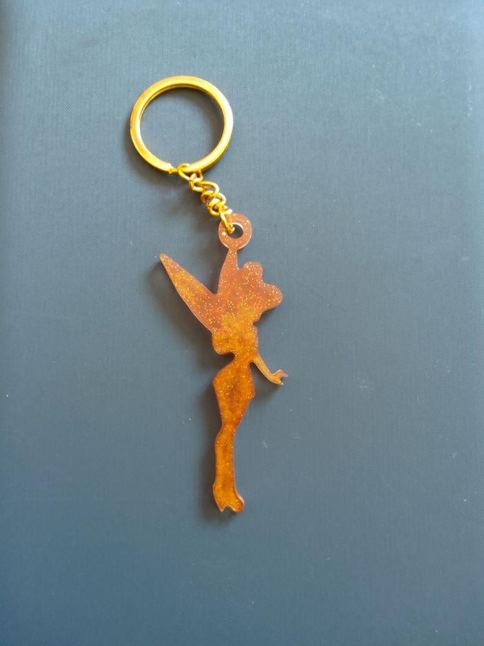 Porte clé fée clochette orange