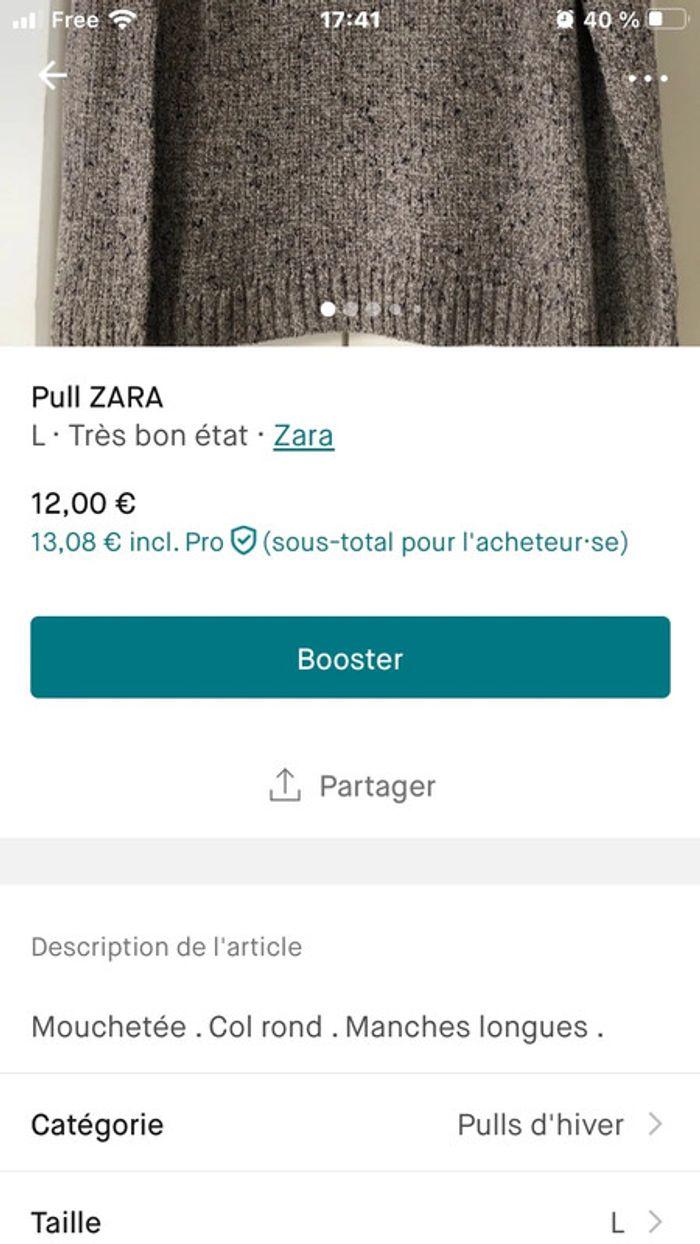 Pull d’hiver homme Zara . Taille L - photo numéro 10