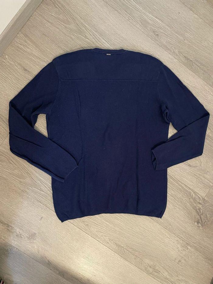 Pull homme à manche longue bleu marine col rond IKKS taille M - photo numéro 5