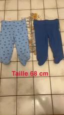 Lot de 2 pantalons avec pieds