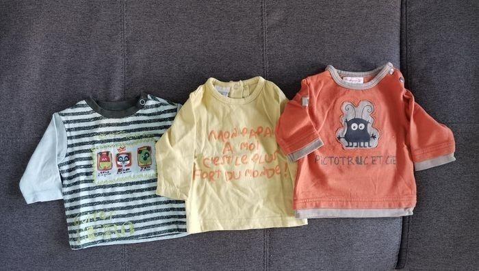 Lot t shirts manches longues bébé 3 mois - photo numéro 1