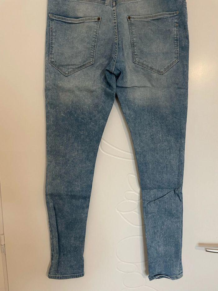 Jean bleu clair extensible taille haute coupe super skinny fit bershka taille 38 - photo numéro 6