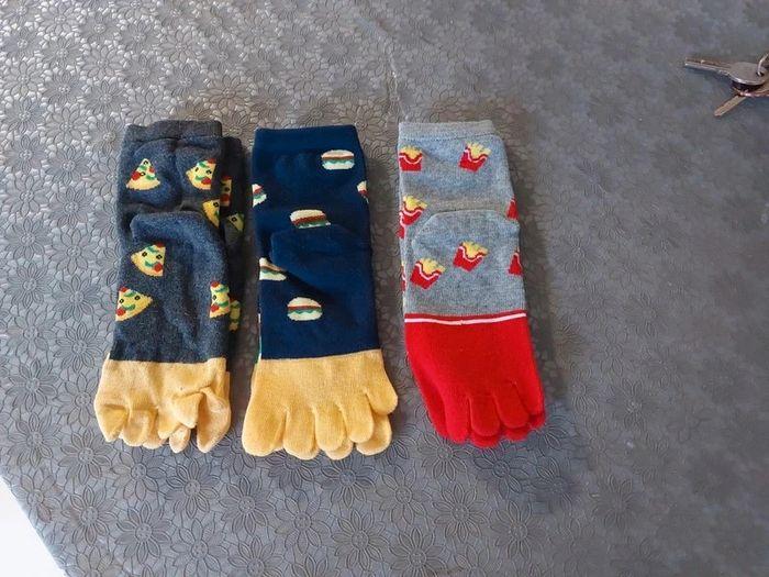 Lot  3  paires chaussettes orteils - photo numéro 2