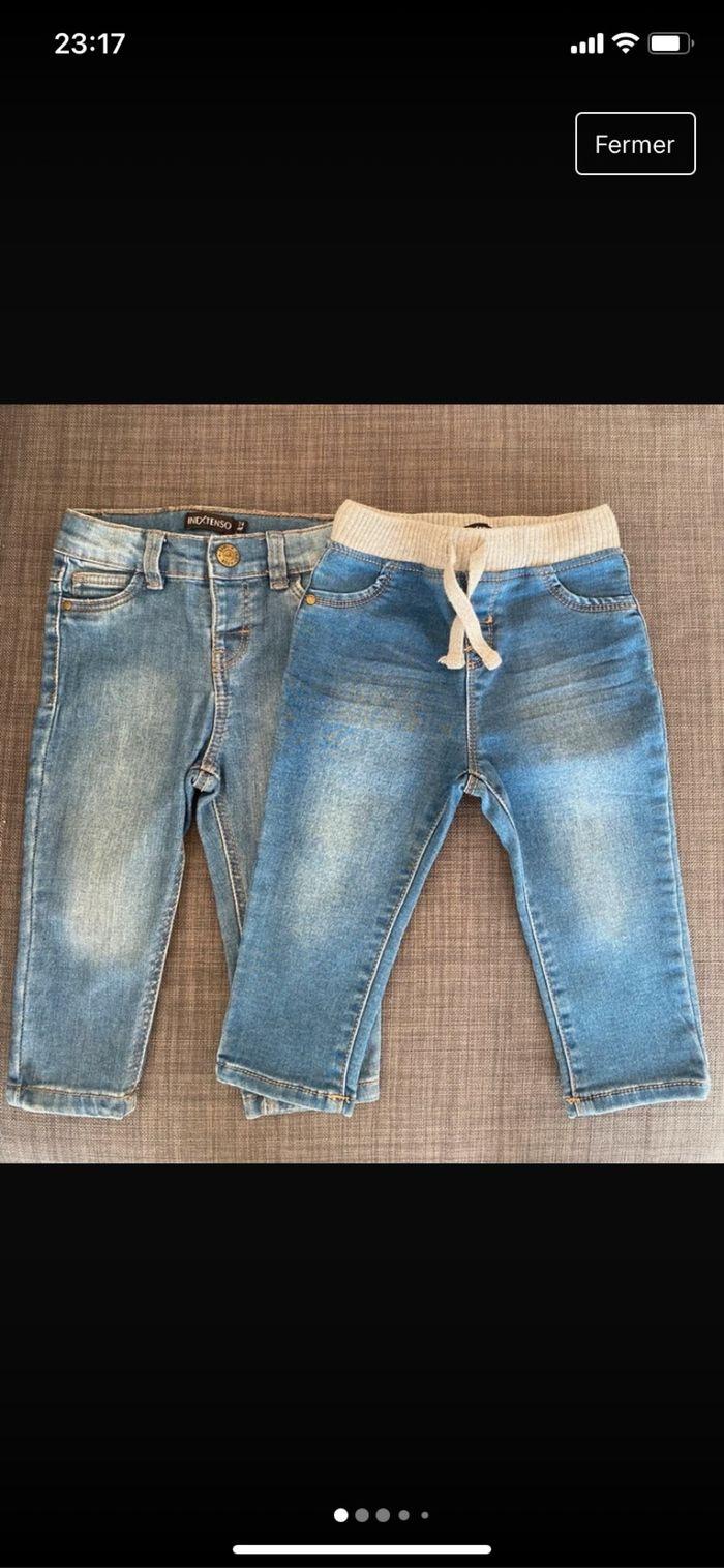 Lot de 2 jeans bébé - photo numéro 1