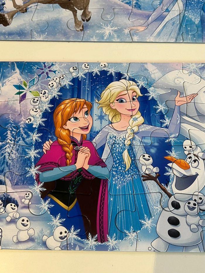 Puzzle Frozen la reine des neiges Disney 2x20 pièces complet en parfait état  3 ans et + - photo numéro 6