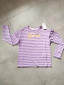 * T-shirt violet en maille doudou T10A Kiabi