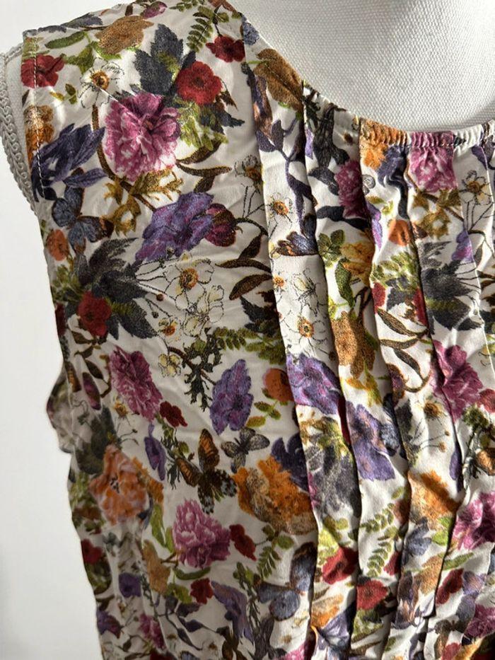 Robe à fleurs et papillons multicolore Cortefiel TXL - photo numéro 2