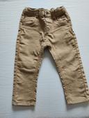 Jean beige taille ajustable 24 mois • Gémo