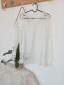 Blouse à longues manches en broderie