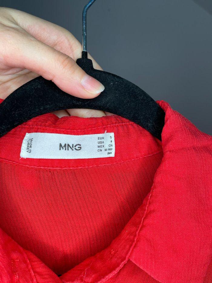 Chemise oversize rouge Mango - photo numéro 3