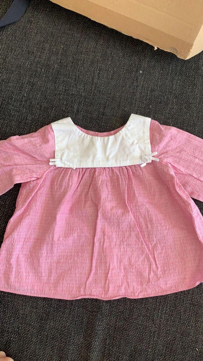 Blouse Jacadi rose, 18 mois en très bon état - photo numéro 1