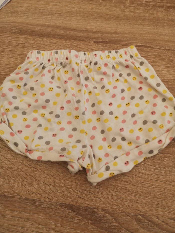 Short blanc à pois bébé 12 mois - photo numéro 4