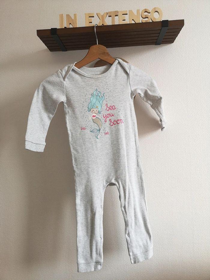 Pyjama une pièce gris sirène, In Extenso, 3 ans - photo numéro 1