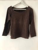 Pull marron taille S manche 3/4