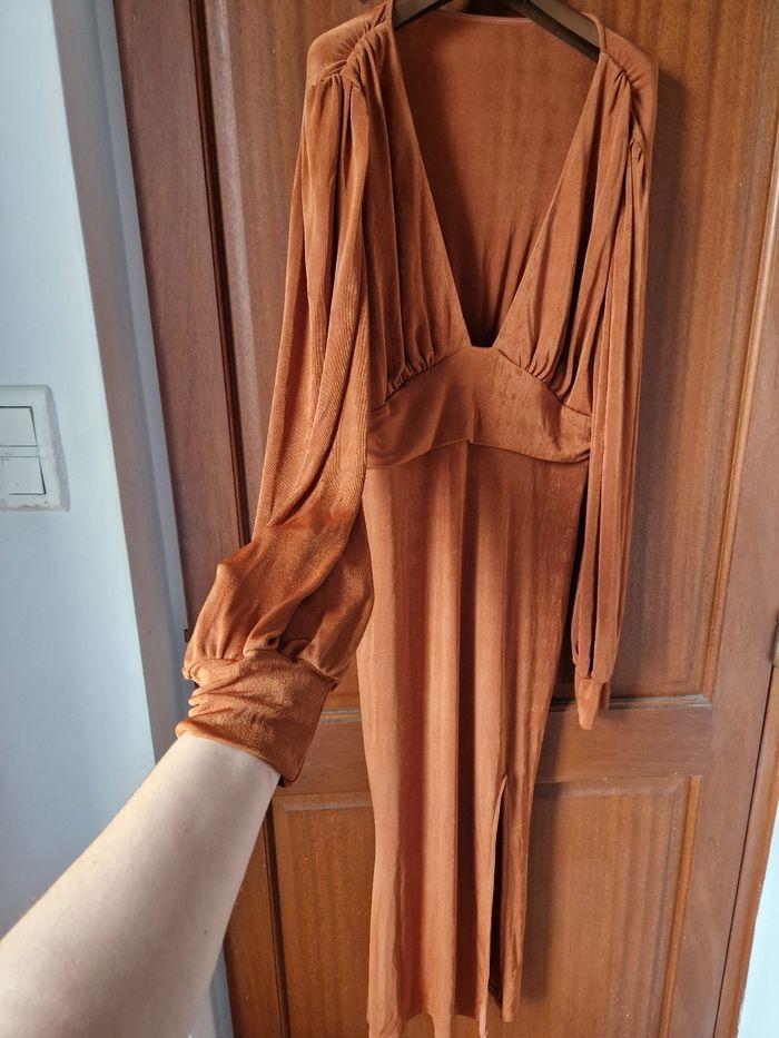 robe longue élégante marron - photo numéro 4