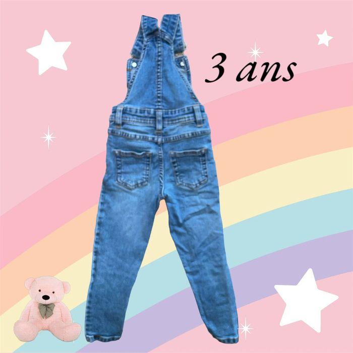 Salopette jeans fille 3 ans - photo numéro 2