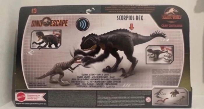 JURASSIC WORLD - SCORPIOS REX ATTAQUES ET SON - FIGURINE DINOSAURE - photo numéro 3