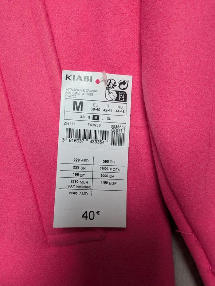 Manteau long Kiabi taille M rose fuchsia neuf avec étiquettes - photo numéro 4