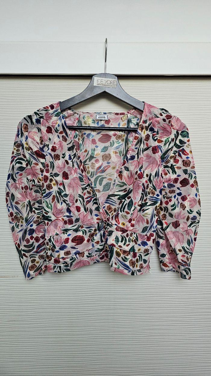 Blouse courte fleurs multicolores pimkie - photo numéro 2