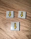 Lot de 3 Pièces Lego 3068p08 - Light gray