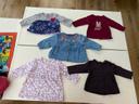 Lot 5 blouses tee shirts manche longue 6 mois