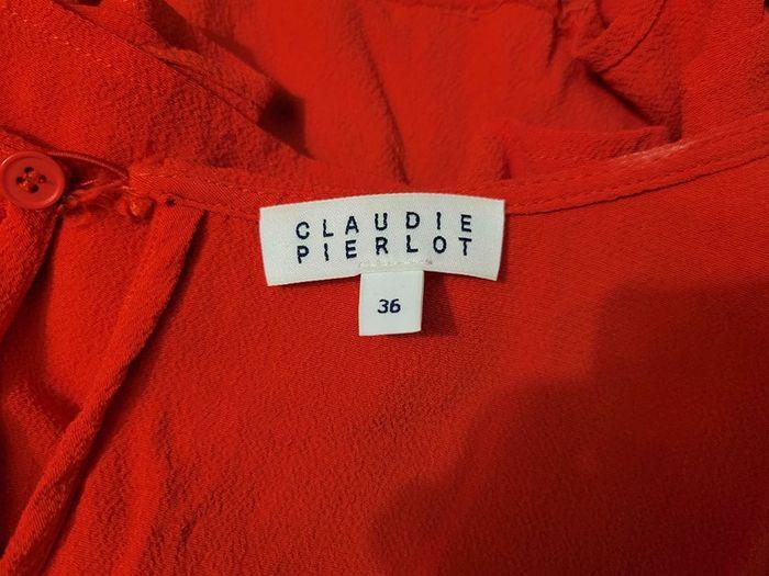 blouses manches courte Claudie Pierlot bordeaux taille 36 - photo numéro 3