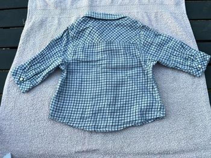 Chemise à carreaux manches longues bébé garçon 3 mois - photo numéro 3