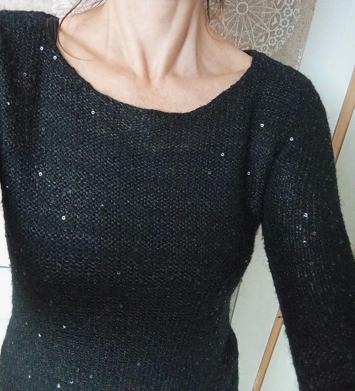 Pull en maille Caroll mohair, laine et sequins - photo numéro 10