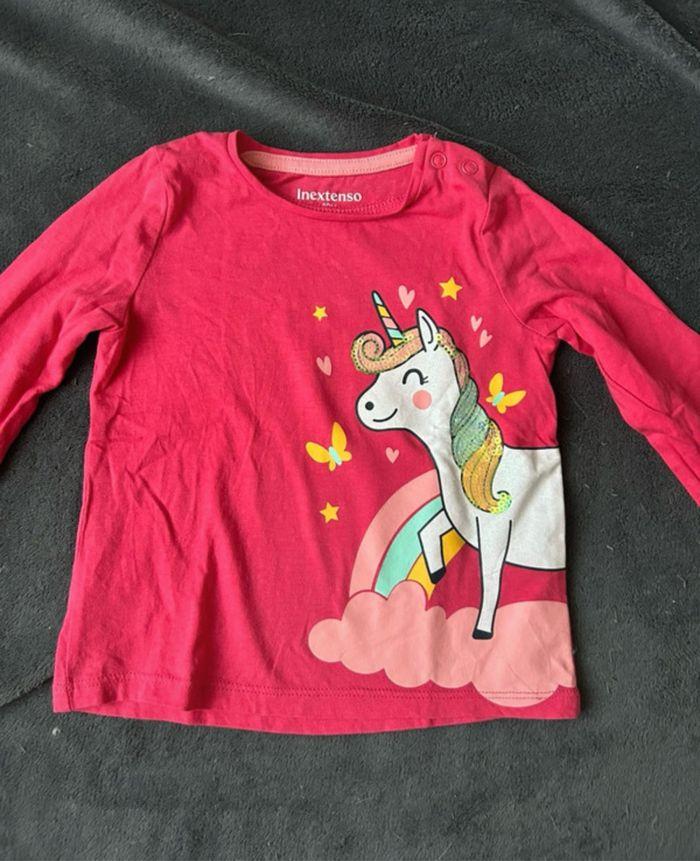 T-shirt manches longues licorne - photo numéro 1