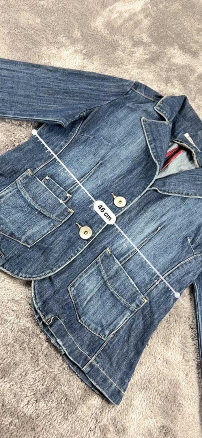 👕 Veste en Jeans vintage y2k Bleu Marine Taille XL 👕 - photo numéro 4