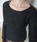 Pull en maille Caroll mohair, laine et sequins